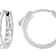 PrIncess-Cut CZ Inside-Out Hoop Earrings In Sterling Silver