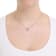 Initial E Bow CZ Necklace In Sterling Silver 0.23ctw