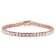 White Cubic Zirconia 18K Rose Gold Over Sterling Silver Tennis Bracelet 17.28ctw