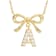 Initial A Bow CZ Necklace In 14K Gold Over Sterling Silver 0.23ctw