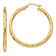 14K Yellow Gold Diamond-Cut 1 9/16" Hoop Earrings