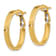 14k Yellow Gold 15/16" Polished Square Tube Round Hoop Earrings