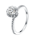 CZ Solitaire Ring In Sterling Silver