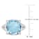 9ctw Sky Blue and White Topaz Split Shank Cocktail Ring in Sterling Silver