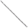 Rhodium Over 14k White Gold 4.5mm Hand-polished Fancy Link Bracelet