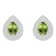 8x5mm Pear Shape Peridot And White Topaz Rhodium Over Sterling Silver
Double Halo Stud Earrings