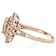 Morganite Pear And White Zircon Ring In 18K Rose Gold Over Sterling
Silver 1.75ctw