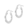 Sterling Silver Ribbed 5/8" Round Flat Hoop Earrings