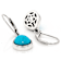 Turquoise Sterling Silver Earrings 10x8mm