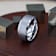 SHEFFIELD Flat Beveled Edges Tungsten Ring with Brushed Center 8mm