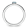 14K White Gold Stackable Expressions Aquamarine and Diamond Ring 0.075ctw