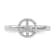 Sterling Silver Stackable Expressions Peace Symbol Diamond Ring 0.117ctw