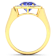 2.5ctw Violet Tanzanite and Diamond 14K Yellow Gold Halo Ring