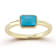 Rachel Zoe Rectangular Lab-Created Turquoise Solitaire Ring in 14K Gold
Over Sterling Silver