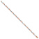 14k White Gold and 14k Rose Gold 3.4mm Polished Fancy Link Bracelet