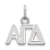 Rhodium Over Sterling Silver LogoArt Alpha Gamma Delta Extra Small Pendant