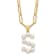 Gold Tone Sterling Silver 3-5.5mm Freshwater Cultured Pearl LETTER S
18-inch Necklace