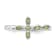 Rhodium Over Sterling Silver Stackable Expressions Cross Peridot Ring 0.09ctw