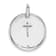 Rhodium Over 14k White Gold Diamond Accented Cross Faith Pendant