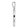 14K White Gold Gatsby Diamond Initial U Charm