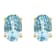6x4mm Oval Aquamarine 14k Yellow Gold Stud Earrings