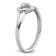 Rhodium Over 14K White First Promise Heart Diamond Promise/Engagement
Ring 0.01ctw