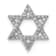 Rhodium Over 14k White Gold Diamond Star of David Chain Slide Pendant