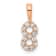 14k Rose Gold Diamond Number 8 Pendant