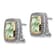 Sterling Silver Antiqued with 14K Accent Prasiolite Earrings