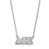 Rhodium Over Sterling Silver LogoArt Delta Phi Epsilon Medium Pendant Necklace