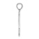 Rhodium Over 14k White Gold Polished Script Letter J Initial Pendant
