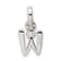 Sterling Silver Letter W with Enamel Pendant