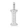 14K White Gold Diamond Letter I Initial Pendant