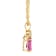 7x5mm Pear Shape Pink Topaz with Diamond Accents 14k Yellow Gold Pendant
With Chain