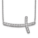 Rhodium Over 14K White Gold Lab Grown Diamond VS/SI GH, Sideways Cross
18 Inch Necklace