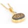 Golden Drusy Quartz And Topaz Pendant In 18K Gold Over Sterling Silver 3.99ctw