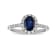 1.20ctw Sapphire and Diamond Engagement Ring in 14k White Gold