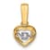 14k Yellow Gold Diamond Polished Heart Dangle Pendant