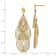 14K Yellow Gold Polished Diamond-cut Post Dangle Earrings