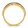 10K Two-tone Yellow Gold with Black Rhodium Men's Polished Diamond Ring 0.06ctw
