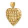 14k Yellow Gold 3D Cut-out Diamond-Cut Puffed Heart Pendant