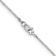 Rhodium Over 14k White Gold 1mm Solid Box 26 Inch Chain