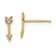 14k Yellow Gold Cubic Zirconia Arrow Post Earrings
