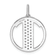 14K White Gold Gatsby Diamond Initial T Charm