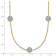 18K Two-tone Diamond Circles 18 Inch Necklace