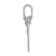 Rhodium Over 14k White Gold 3D Textured Arrowhead Charm