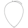 Rhodium Over Sterling Silver Curved Bar 2-Strand with 2-inch Extension Necklace