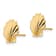 14K Yellow Gold Shell Post Earrings