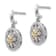 Sterling Silver Rhodium-plated with 14K Accent Diamond Earrings
