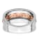 14K Two-tone White and Rose Gold Diamond Wedding Band 1.03ctw
